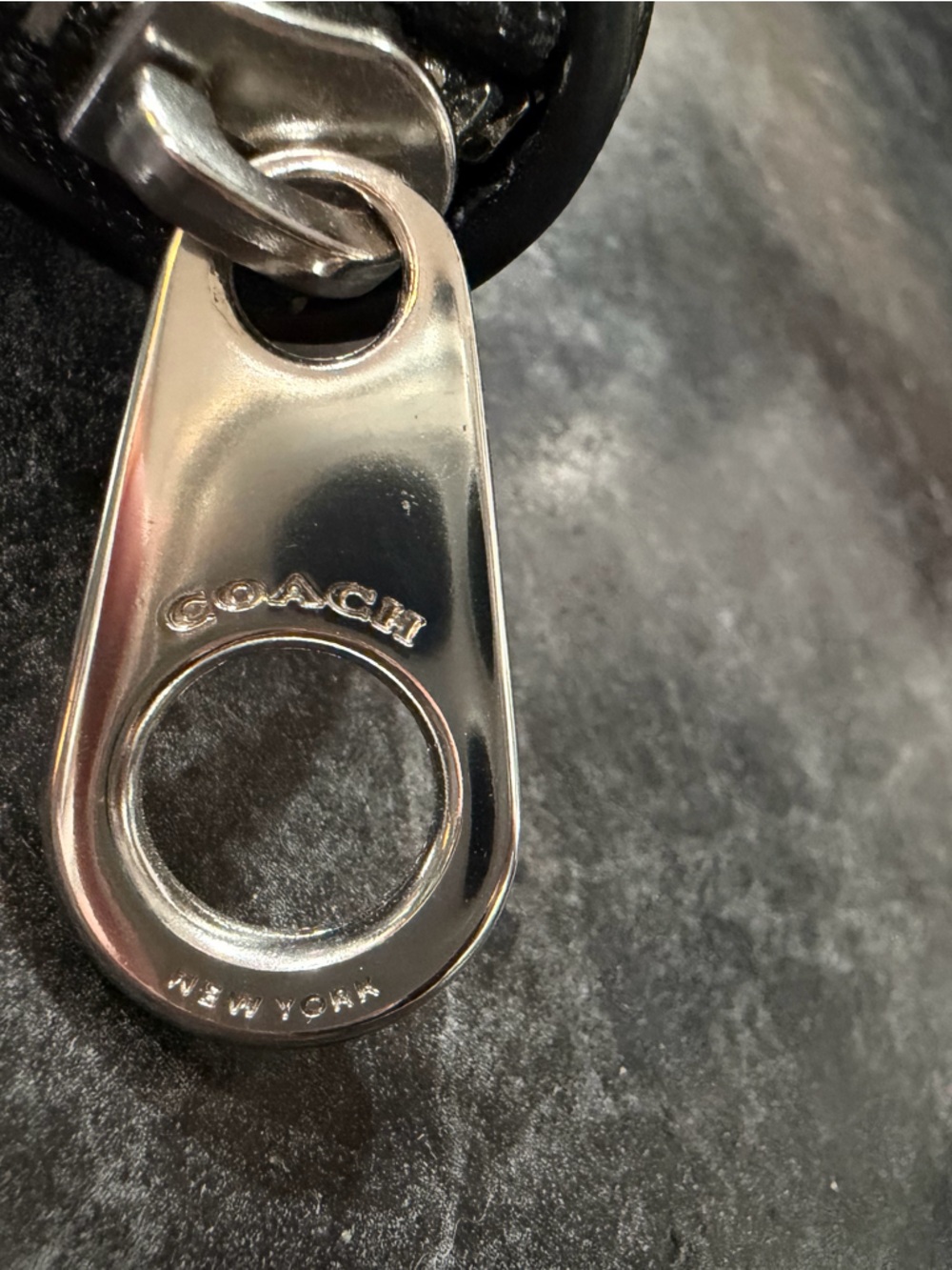 COACH Black Glovetanned Leather Zip Wallet - Picture 2 of 10